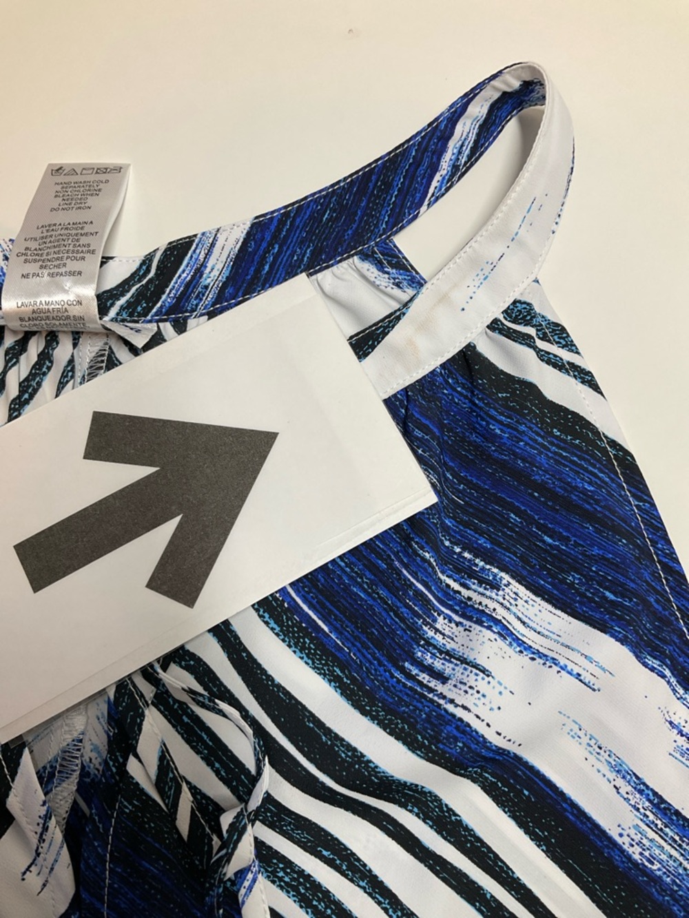 Tommy Bahama Navy & White Sleeveless Printed Maxi Dress - Picture 7 of 8